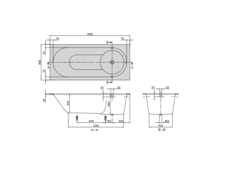 Ванна Villeroy & Boch Libra 1800x800 мм белый UBQ180LIB2V01