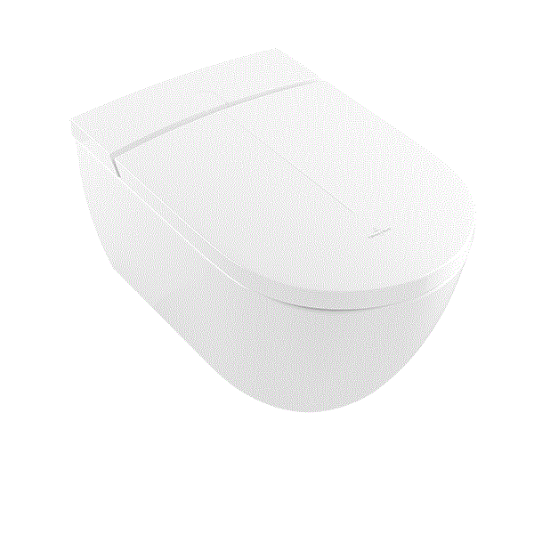 Унитаз-биде подвесной Villeroy & Boch ViClean-L 385x595x360 мм CeramicPlus альпийский белый V0E100R1