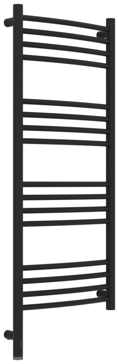 Полотенцесушитель электрический Сунержа Богема 3.1 выгнутая 1000x400 мм МЭМ нижнее слева тёмный титан муар 1560021040