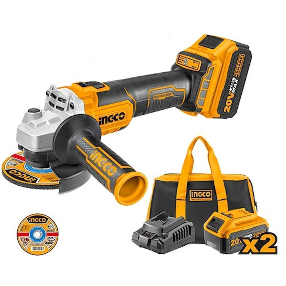 Угловая шлифмашина аккумуляторная INGCO CAGLI2011582 CAGLI2011582