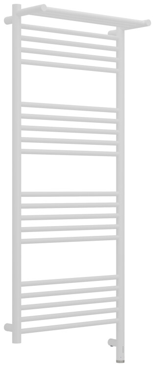 Полотенцесушитель электрический Сунержа Богема 3.1 с 1 полкой 1324х532 мм МЭМ нижнее справа белый матовый 30-6007-1250