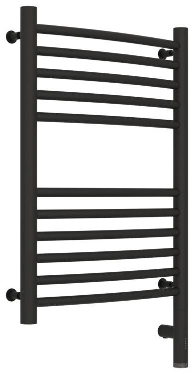 Полотенцесушитель электрический Сунержа Богема 3.0 выгнутая 600x400 мм МЭМ нижнее справа темный титан муар 1558036040