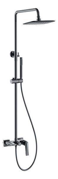 Душевая стойка Boheme Venturo с верхним душем темная сталь глянец 378-SGM