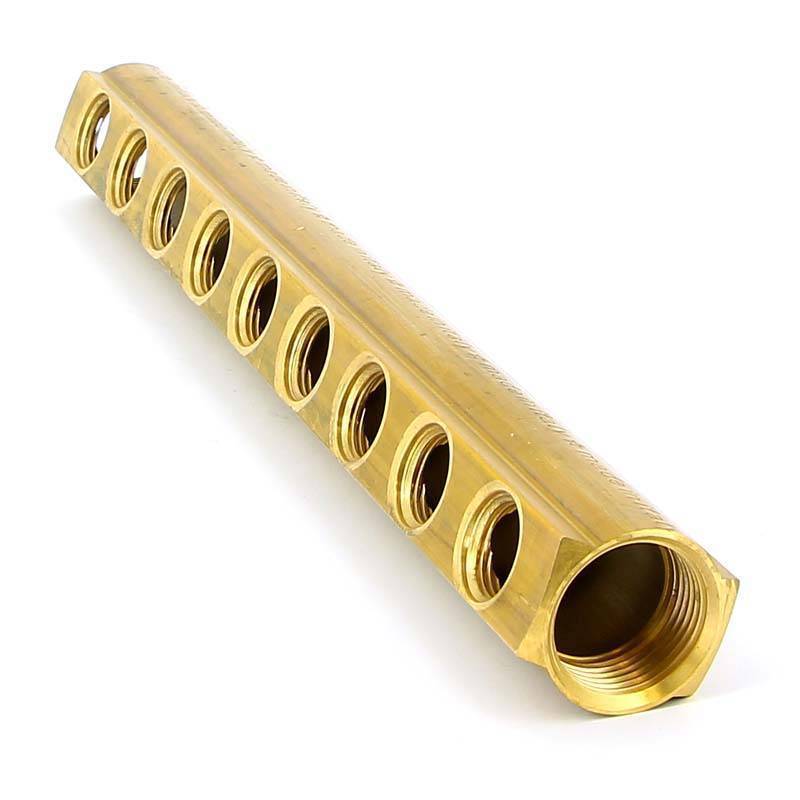 Коллектор магистральный Tiemme 1970 1 ВВ 9 выходов 1/2 ВР межосевое 36 мм 1970074