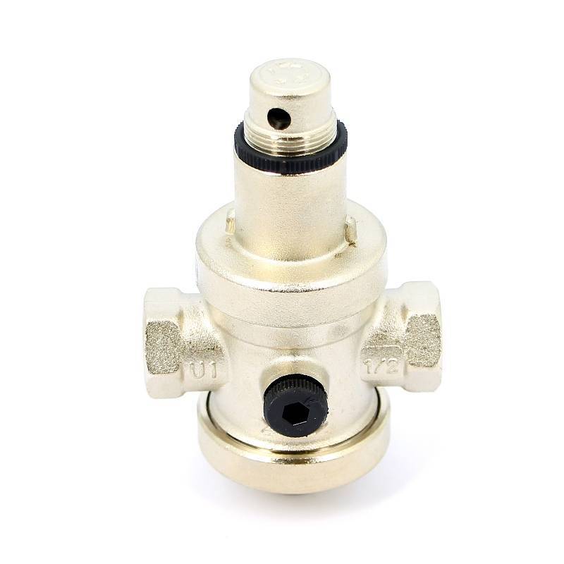 Редуктор давления UNI-FITT 204N ВВ никелированный с отверстием под аксиальный манометр 1/2 204N2140