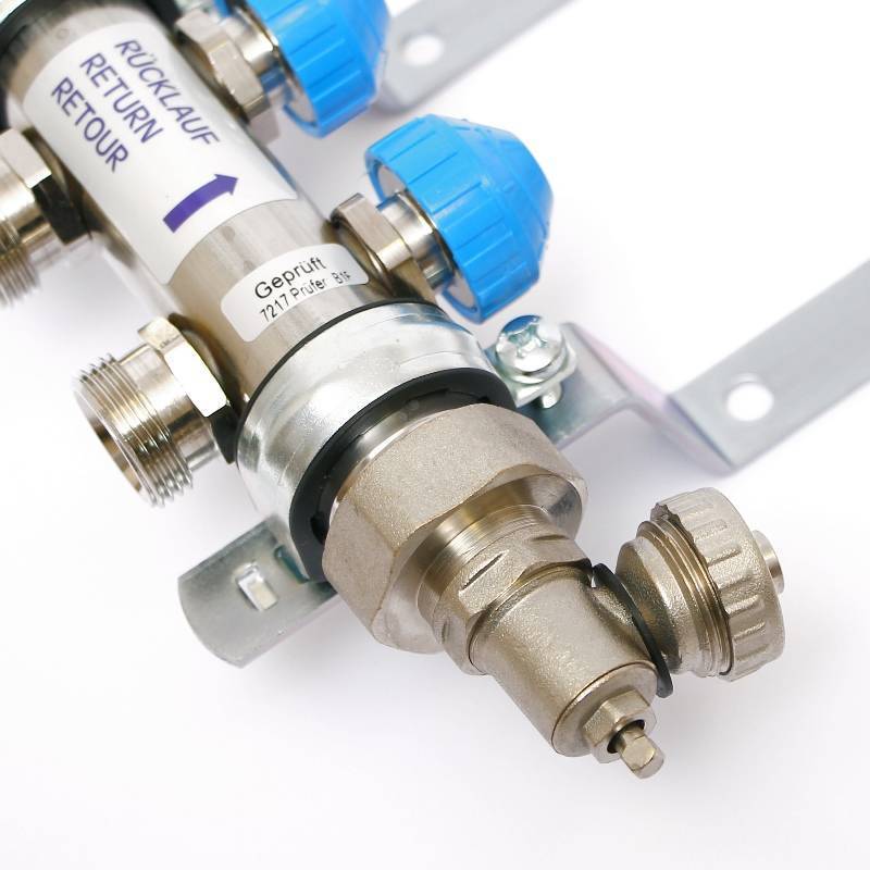 Коллекторная группа Uni-Fitt 1 x 3/4 2 выхода с расходомерами и термостатическими вентилями 455W4302