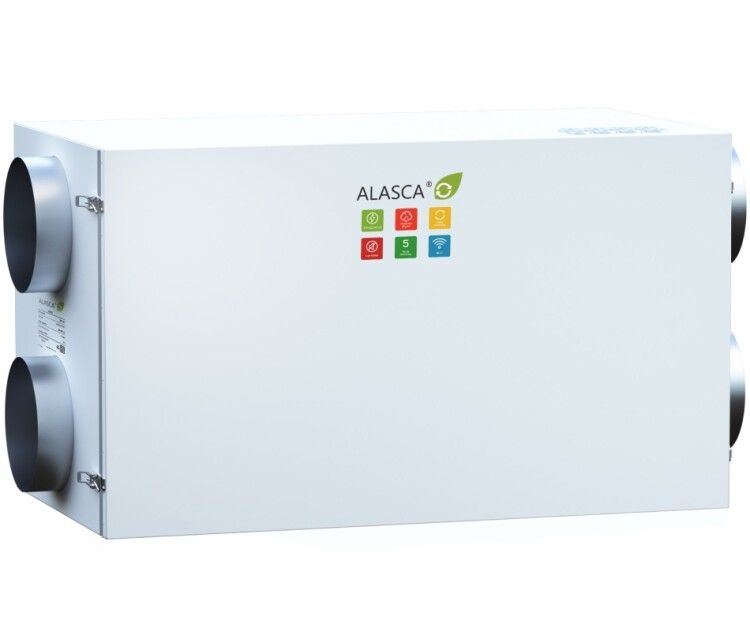 RR1500H EC W Pro, Вентиляционная установка Alasca RR с роторным рекуператором   смес. узел, заслонки, датчики