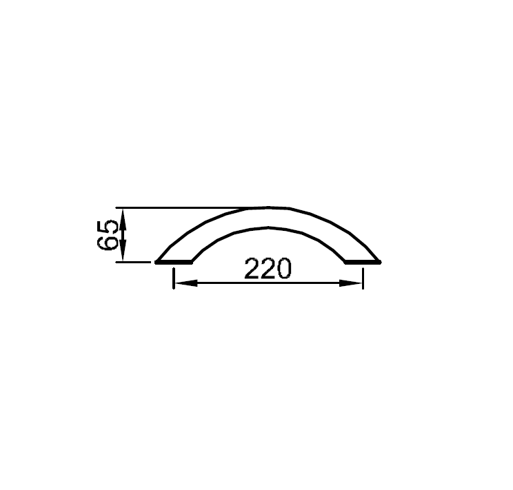 Ручка для ванны Bette 220x65 мм хром B090-901