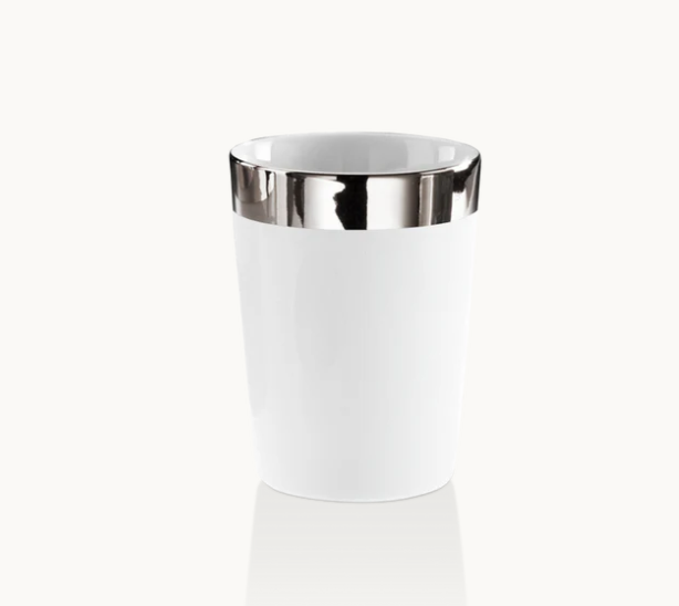 Стакан Decor Walther Bone BE 50 настольный 85x85x100 мм фарфор белый с платиновым ободом 0846200