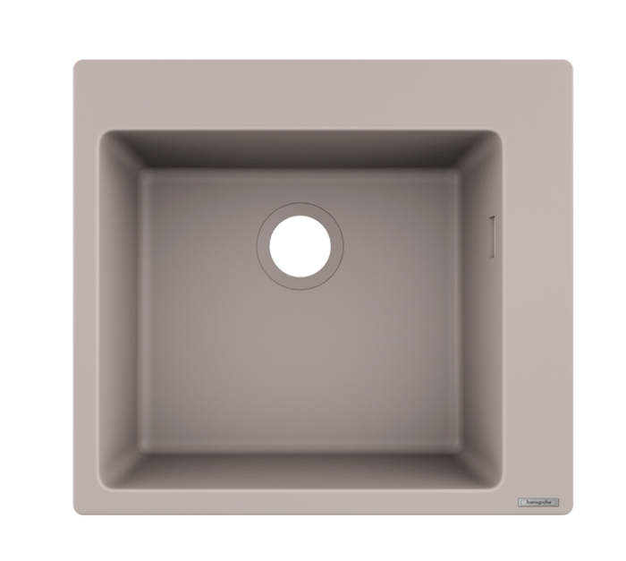 Мойка Hansgrohe S51 S510-F450 560x510x205 мм на столешницу серый бетон 43312380.