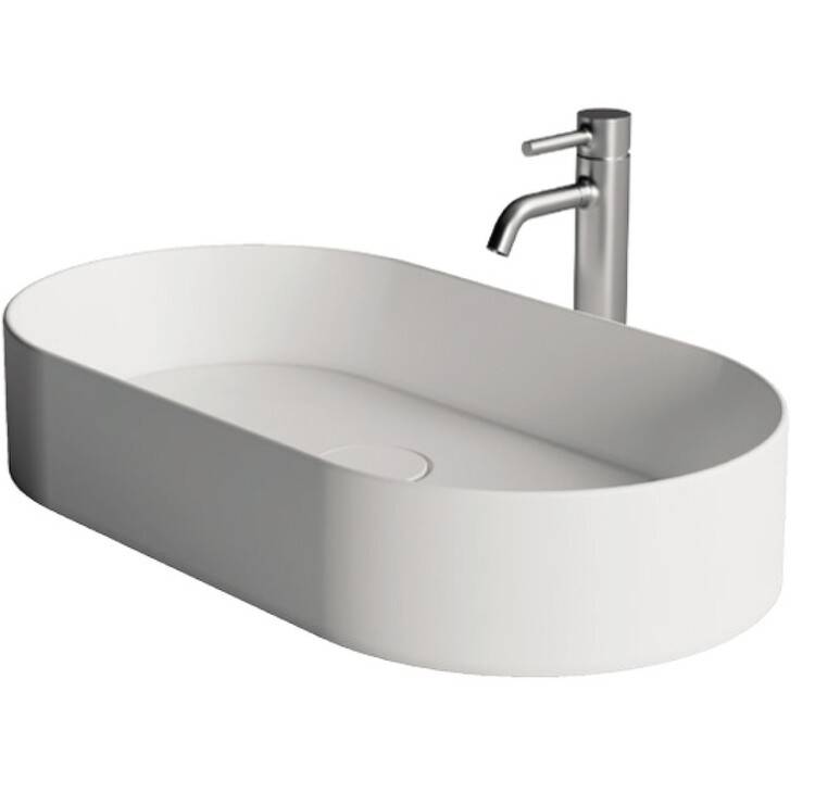 Раковина накладная Alice Ceramica Spy 650х350х120 мм белый 34240101