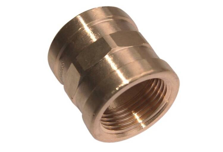 Муфта равнопроходная Viega Sanpress 3/8 ВВ бронза 282349
