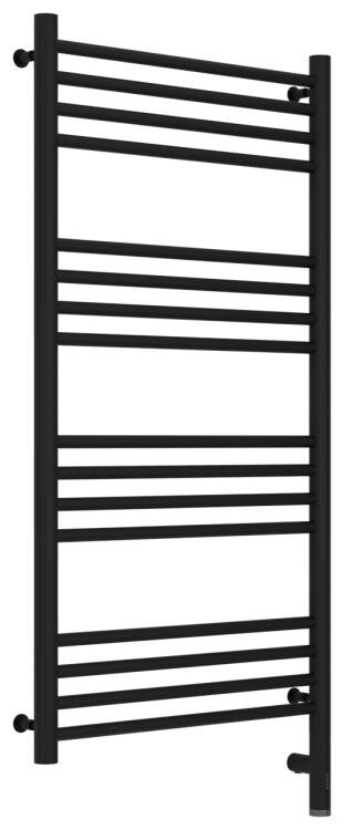 Полотенцесушитель электрический Сунержа Богема 3.0 1000x500 мм МЭМ нижнее справа черный матовый 31-5805-1050