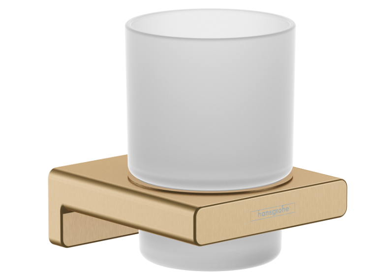 Стакан с держателем Hansgrohe AddStoris 81x91x94 мм шлифованная бронза 41749140