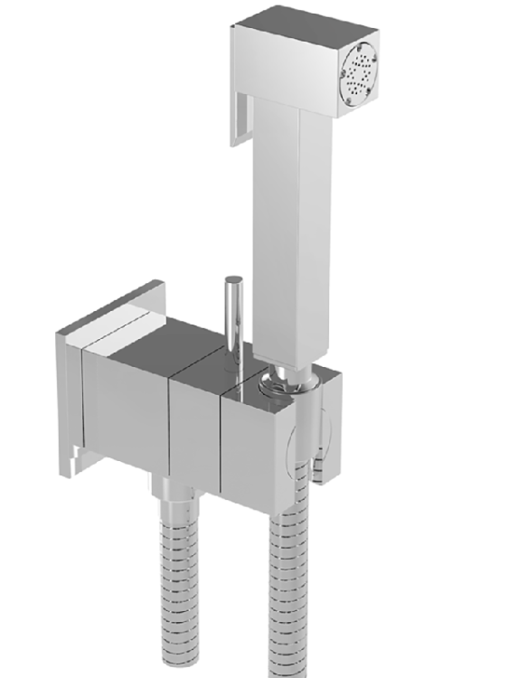 Гигиенический душ Cisal Idroscopini со шлангом и держателем хром CU00794521