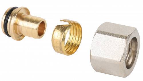 Фитинг обжимной Hogart Premium Евроконус для труб PEX 1/2 x 16 x 2.0 мм MC41004