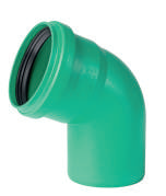 Отвод канализационный Ostendorf KG2000 KG2000B 67° 110 мм RAL 6017 771330