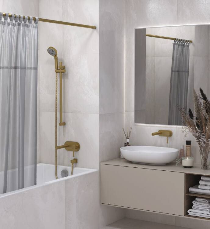 Штанга для душевой шторы Сунержа Design 1485-1515 мм золото матовое 03230151500