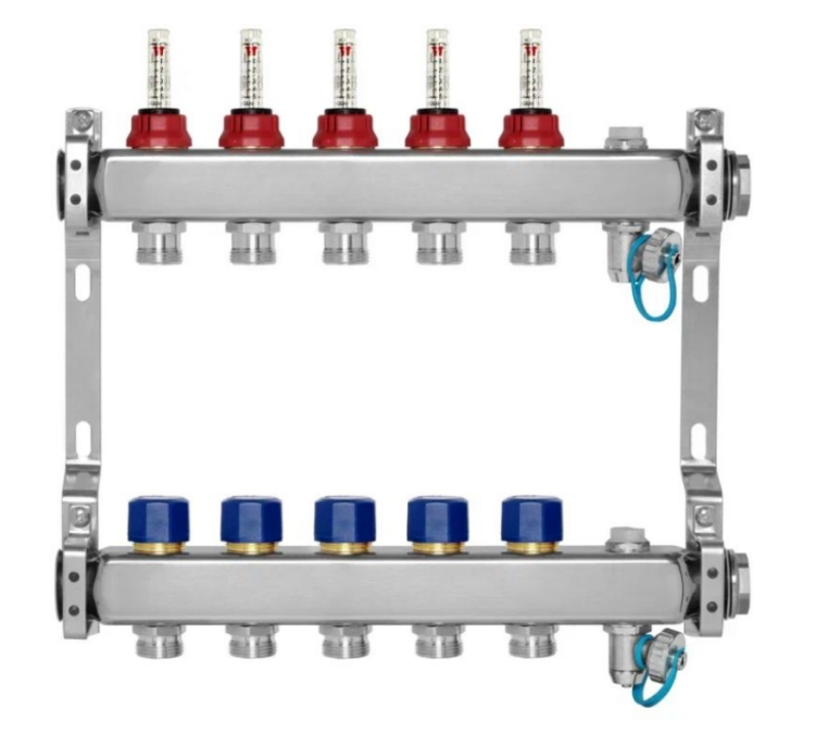 Коллекторная группа МИВС WF212A SMART для теплого пола 1 ВР x 3/4 ЕК на 9 выходов WF212AS09