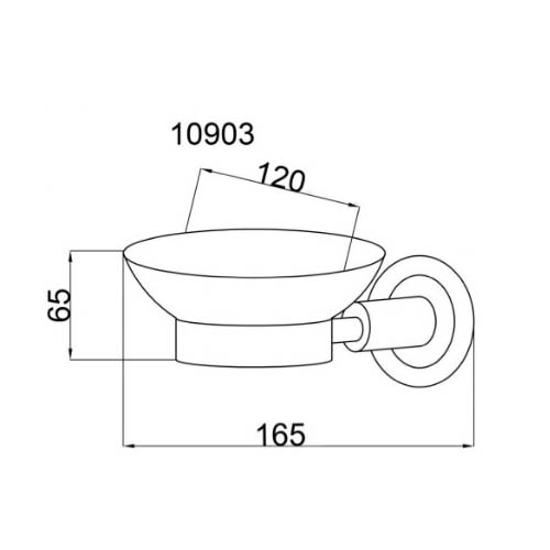 Мыльница подвесная Boheme Murano Cristal бронза 10903-CRST-BR