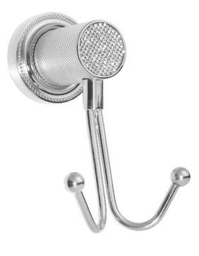Крючок для ванной двойной Boheme Royal Cristal хром 10926-CR-B