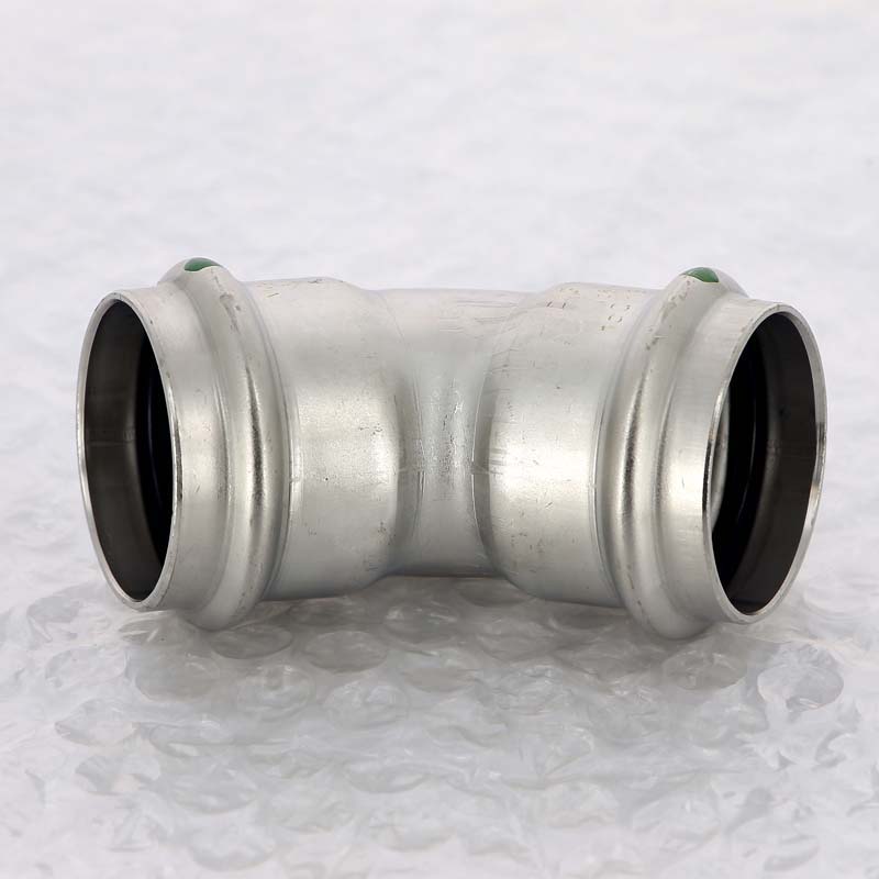 Угольник пресс 45° Viega Sanpress Inox 35 мм нержавеющая сталь 435813