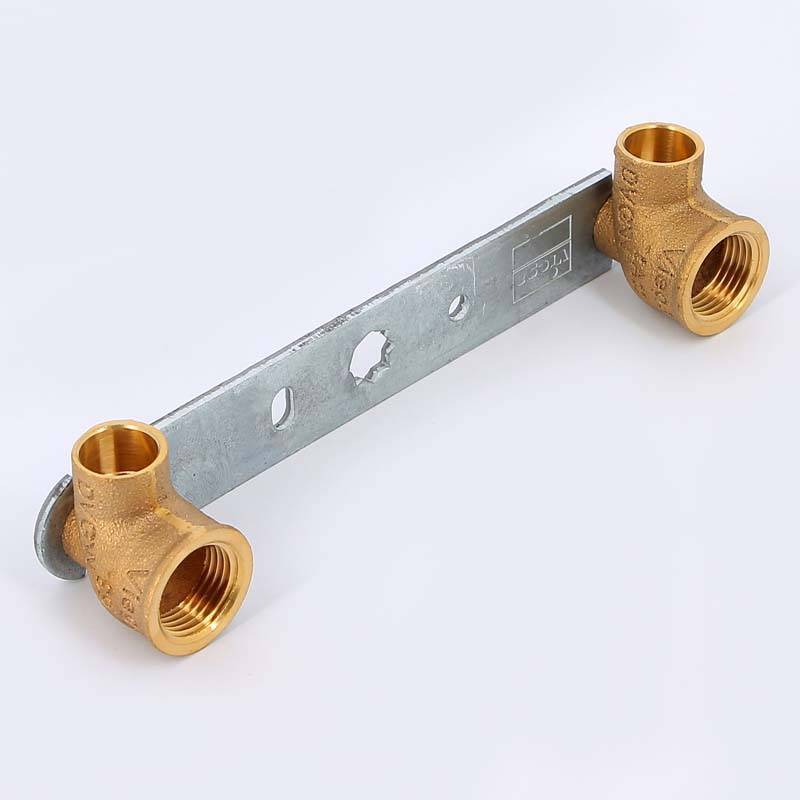 Водорозетка двойная Viega 15х1/2 под пайку с плоским держателем 104986