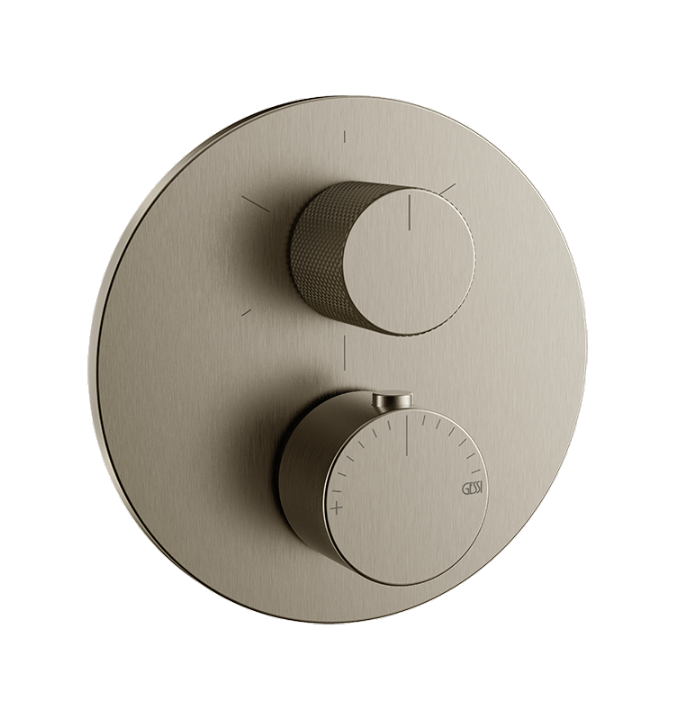 Смеситель для душа Gessi Anello на 3 потребителя встраиваемый Finox Brushed Nickel 63137149