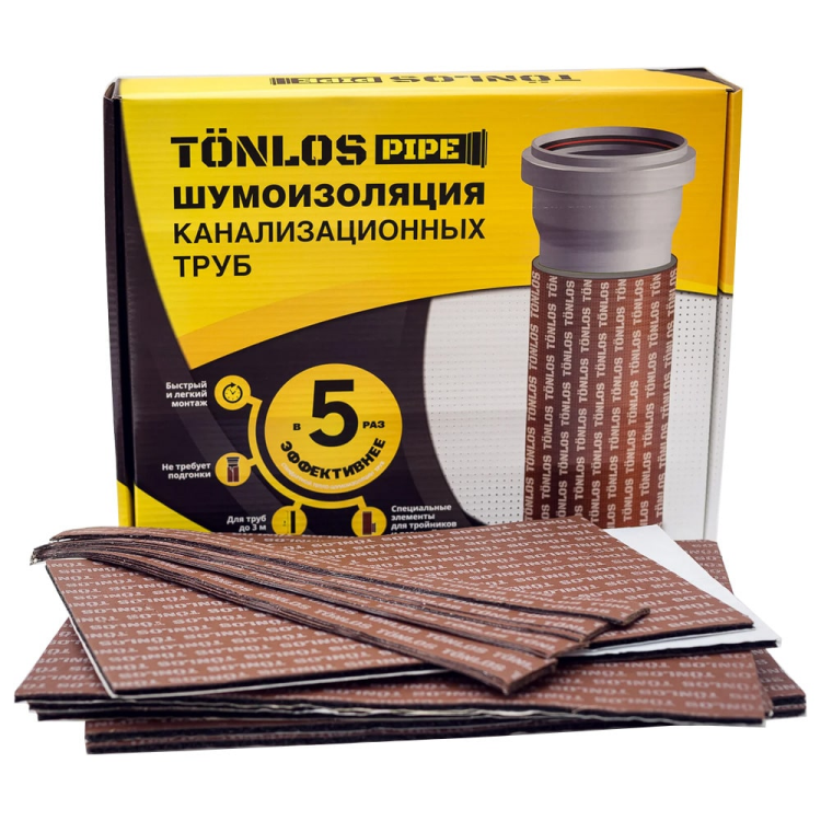 Комплект для шумоизоляции канализационных труб, TONLOS, Home, Pipe