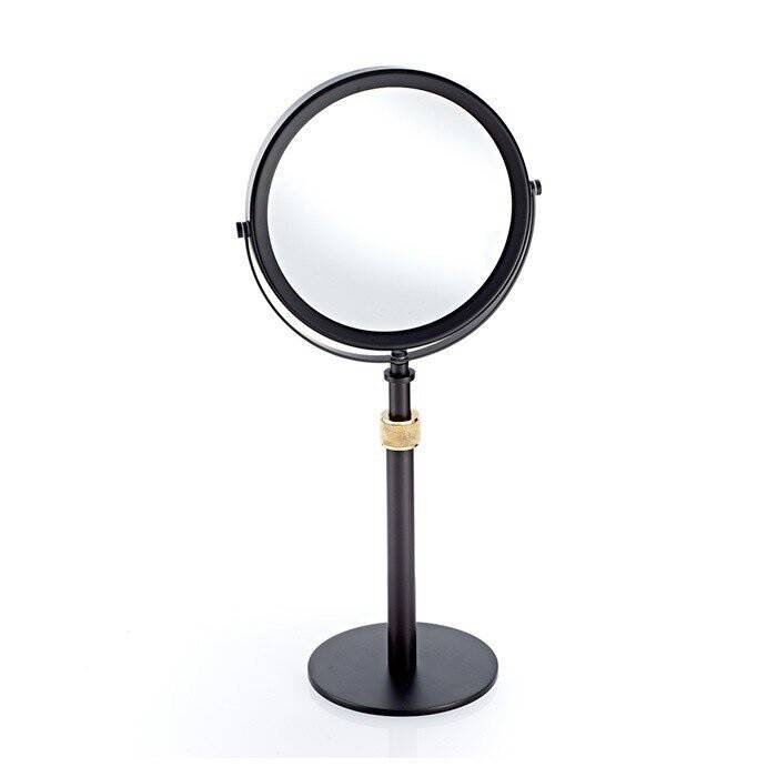 Косметическое зеркало настольное Decor Walther SP 13/V 170x170 мм без подсветки матовое золото 0101041