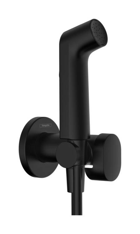 Гигиенический душ Hansgrohe Bidette S 1jet EcoSmart со шлангом и держателем черный матовый 29232670