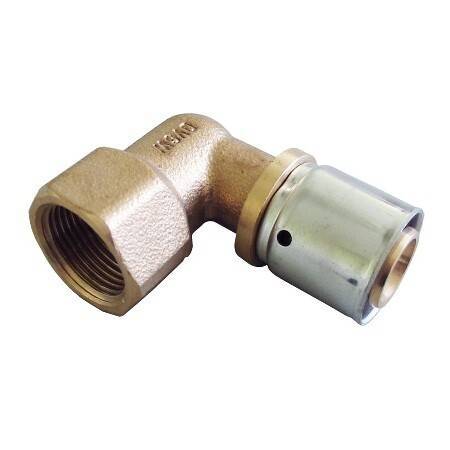 Угольник-переходник прессовый REHAU RAUTITAN RX с внутренней резьбой 16x1/2 бронза 1512443