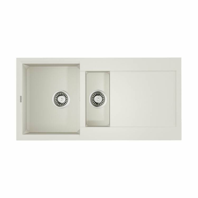 Кухонная мойка OMOIKIRI Sakaime 105-2 WH 1000x500 мм 2 чаши белый 4993895