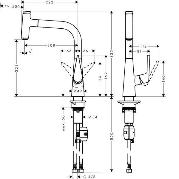 Смеситель для кухни Hansgrohe Talis Select M51 цвет хром 72822000