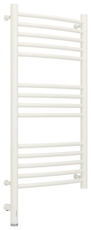 Полотенцесушитель электрический Сунержа Богема 3.0 выгнутая 800x400 мм МЭМ нижнее слева белый матовый 30-5802-8040