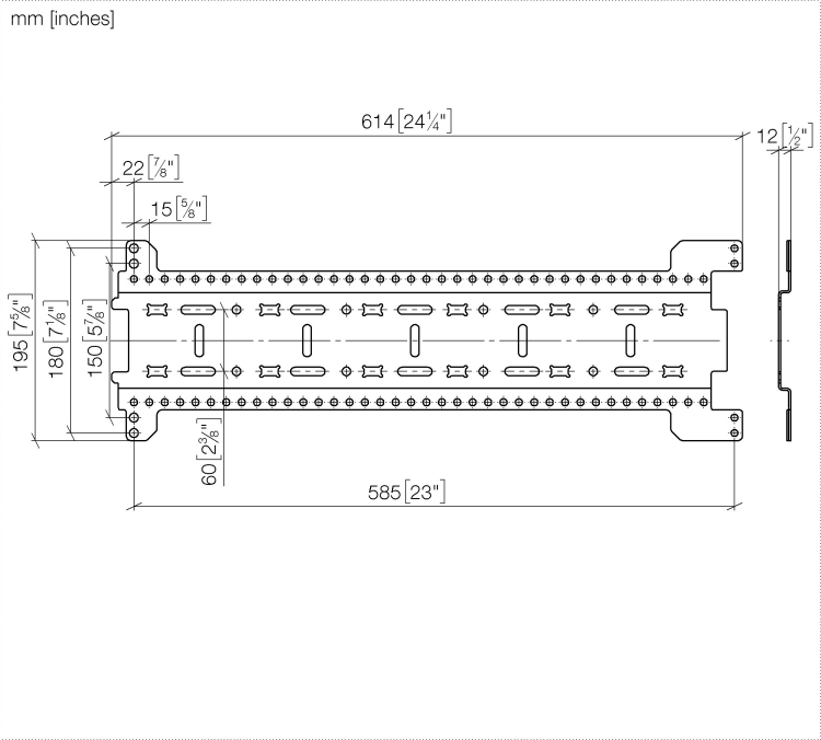 Монтажная шина Dornbracht xGRID 555 мм 1236097090