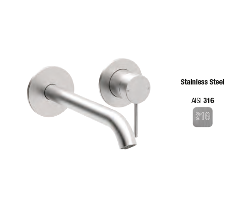 Смеситель для раковины Almar настенный встраиваемый Stainless Steel AISI 316 E210069316