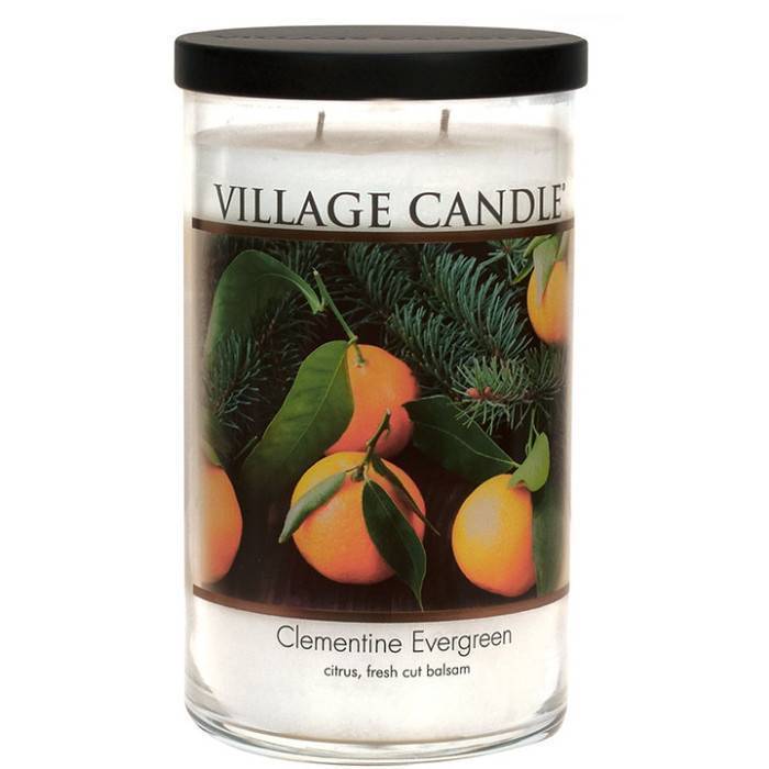 Ароматическая свеча Village Candle Evergreen Clementine Вечнозеленый клементин 538 г 10071