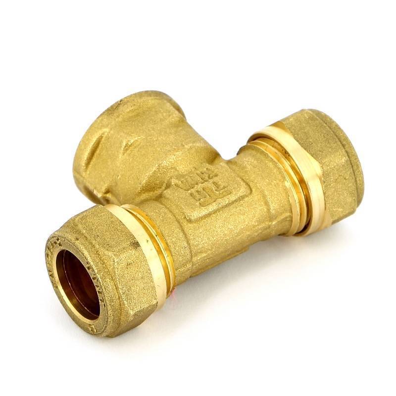 Тройник обжимной Tiemme 15х1/2х15 мм внутренняя резьба 1000023