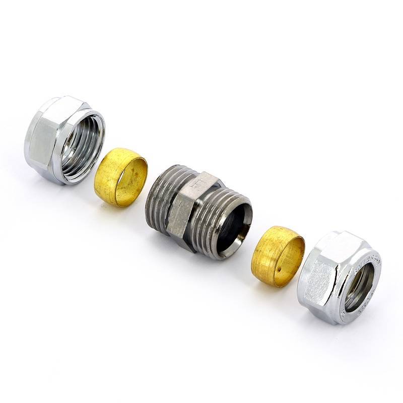 Муфта обжимная редукционная Tiemme хромированная 15х12 мм 1130058