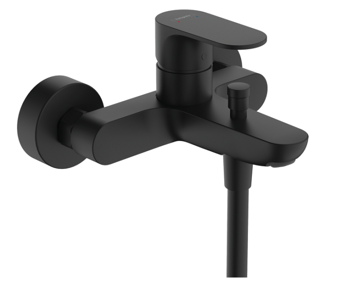 Смеситель для ванны и душа Hansgrohe Rebris S однорычажный встраиваемый черный матовый 72443670