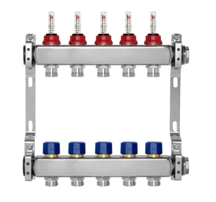 Коллекторная группа МИВС WF212 SMART для теплого пола 1 ВР x 3/4 ЕК на 15 выходов WF212S15