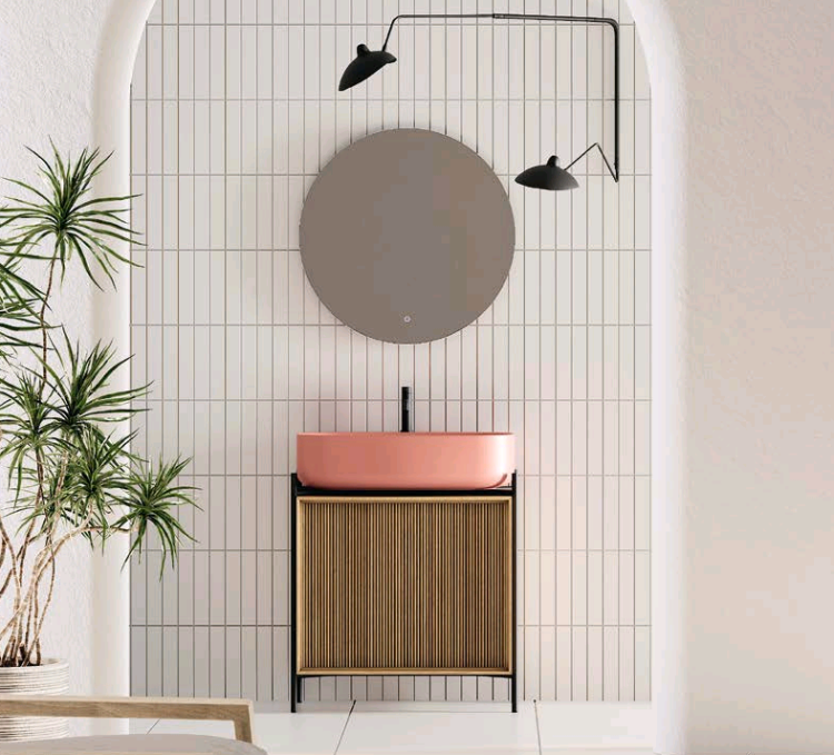 Секция с дверцей Scarabeo Laila для консоли 600 мм Rovere Chiaro Cannettato 2721LCC