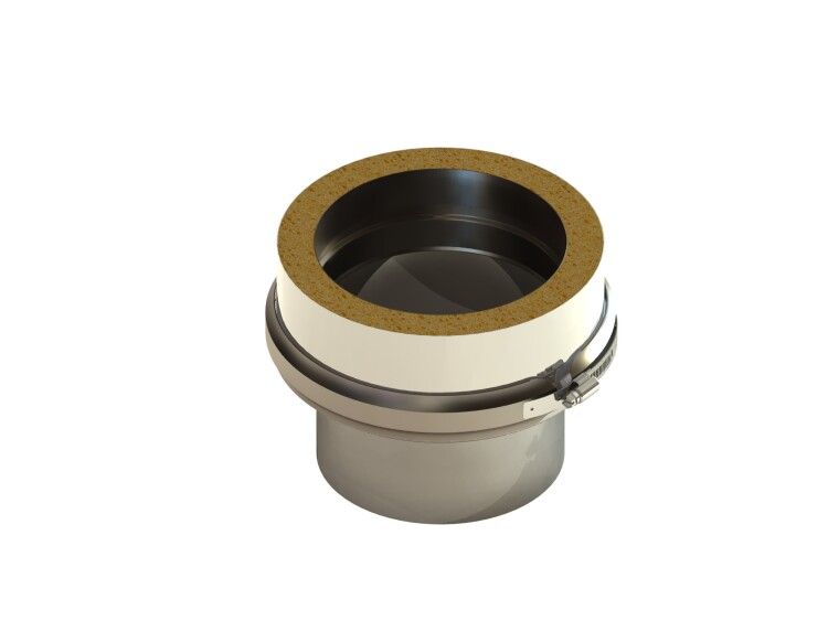 Переход с одностенной на двустенную систему Jeremias DW-eco 225 мм EDW37225