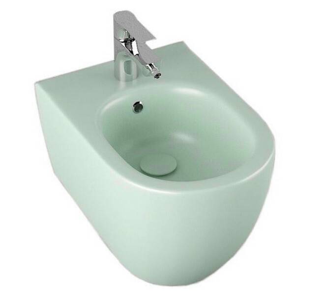 Биде подвесное ISVEA Infinity 365x530x400 мм мятно-зеленый матовый 10NF41001SV-2T