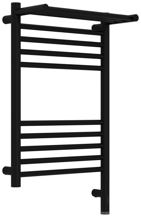 Полотенцесушитель электрический Сунержа Богема 3.1 с 1 полкой 400x600 мм МЭМ нижнее справа черный матовый 3160076040