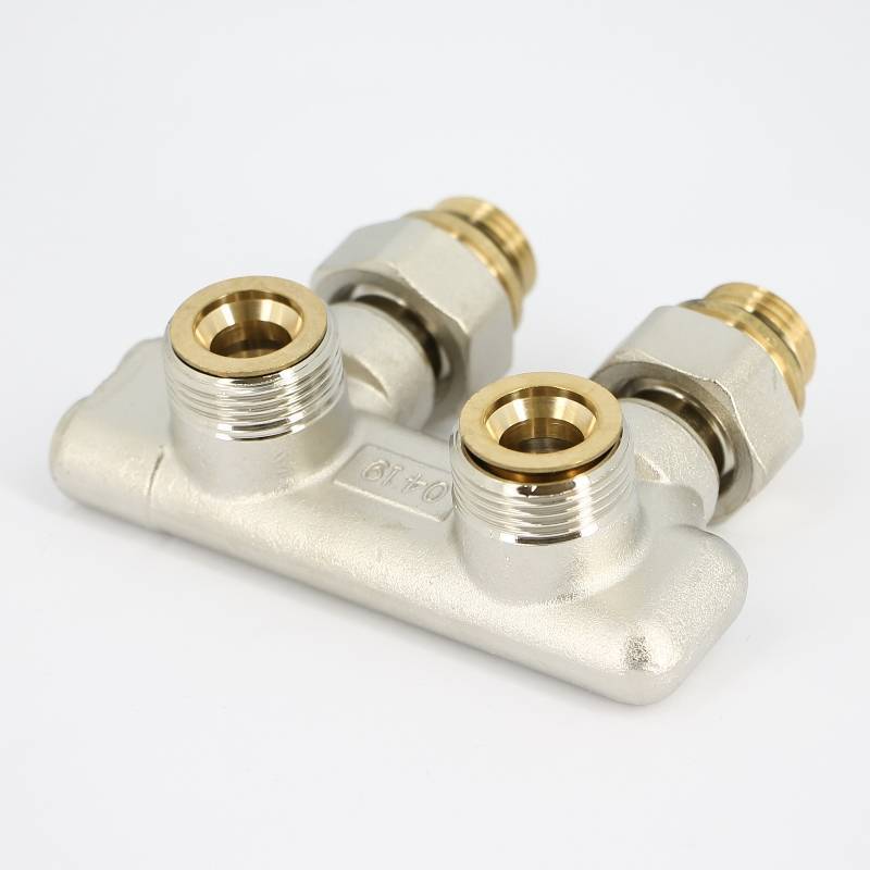 Узел радиаторный перекрестный угловой Uni-Fitt НВ 3/4 x 3/4 EK с ниппелями и адаптером 197N3011