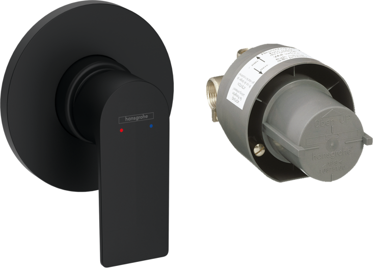 Смеситель для душа Hansgrohe Rebris E однорычажный скрытого монтажа черный матовый 72658670