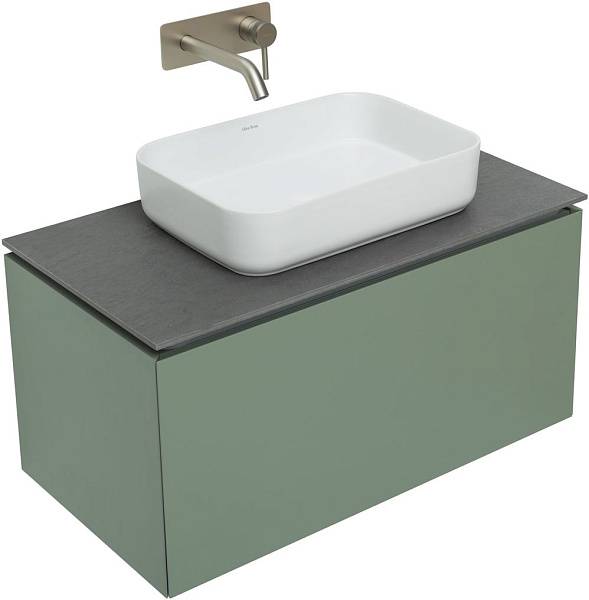 Тумба под раковину Allen Brau Infinity 85 см зеленый/серый 1.21002.CGM