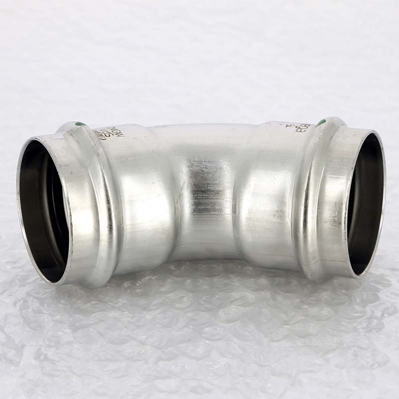 Угольник пресс 45° Viega Sanpress Inox 54 мм нержавеющая сталь 435370